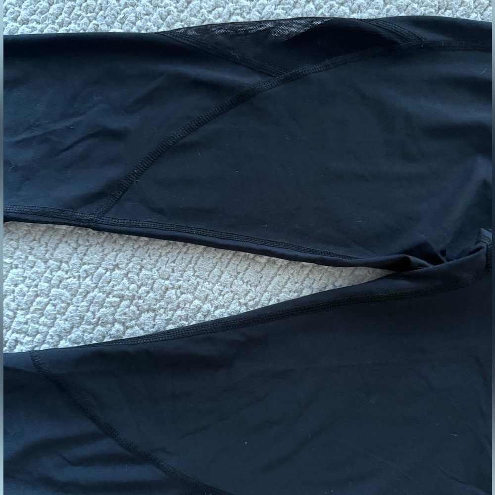 Alala Black Leggings with Mesh Detail - Captain Ankle Pant - Picture 7 of 14